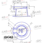 Ковер газовый чугунный большой КТ (С250)